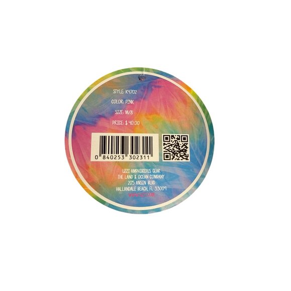 Suzzi NWT Pink Tie Dye Long Sleeve Rash Guard UPF 50+ Swim Shirt M Colorful - Picture 3 of 7